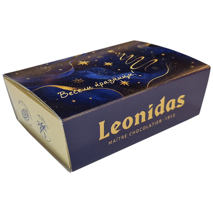 синя коледна кутиика 100гр. пралини Leonidas